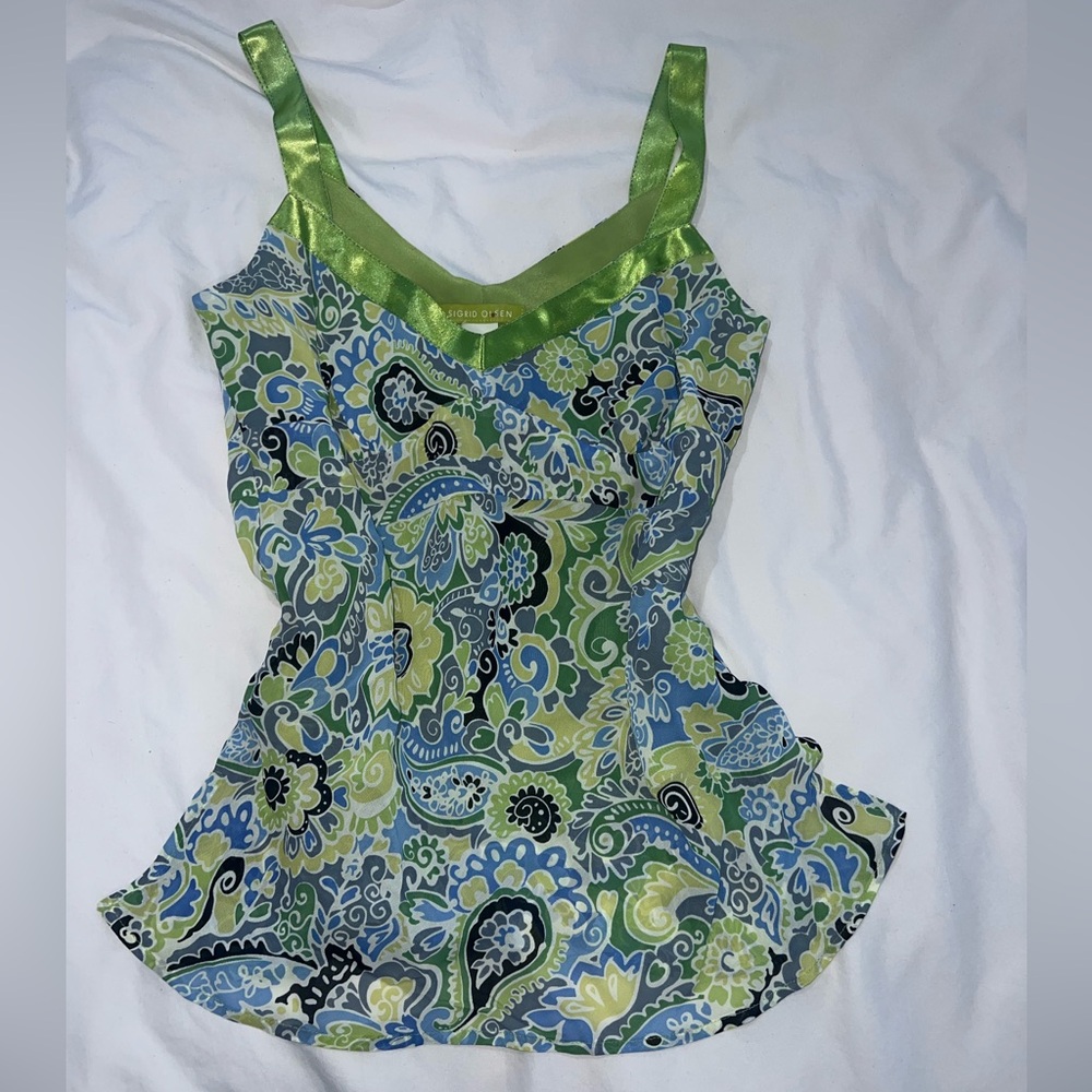 Floral Paisley Tank Top